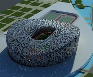 طراحی سه بعدی استادیوم آشیانه پرنده(ورزشگاه ملی پکن)
