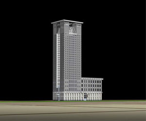 طراحی سه بعدی برج مجتمع مسکونی در 3DMAX