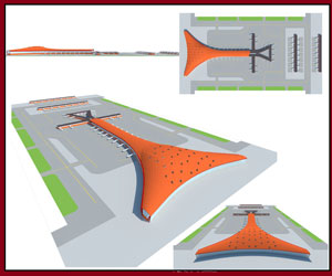 طراحی 3 بعدی فرودگاه مسافربری در اسکچاپ
