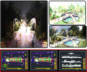 طراحی کامل پارک تفریحی پلان-برش-نما-سايت-اسکيس ها و تحليل