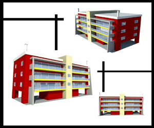 طراحی سه بعدی آپارتمان مسکونی در اسکچاپ