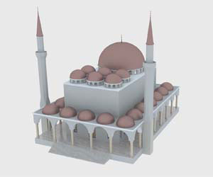 طراحی سه بعدی مسجد در 3D Max